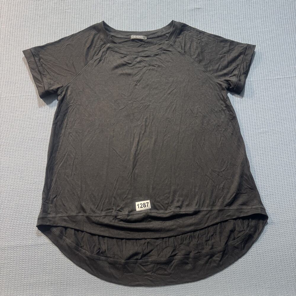 Davenil Top Women Sz L Black Pre-Owned